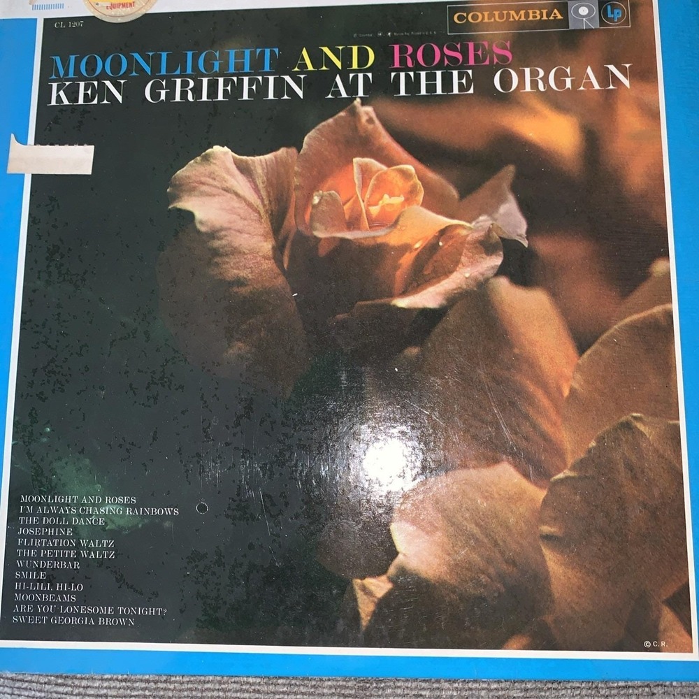 Moonlight and Roses KEN GRIFFIN Columbia LP Record Vinyl Organ Music VG+